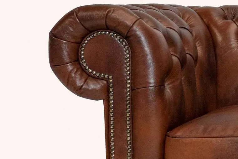 chesterfield garnitura first class leather | 4-sjedišta | cloudy brown - slika 2