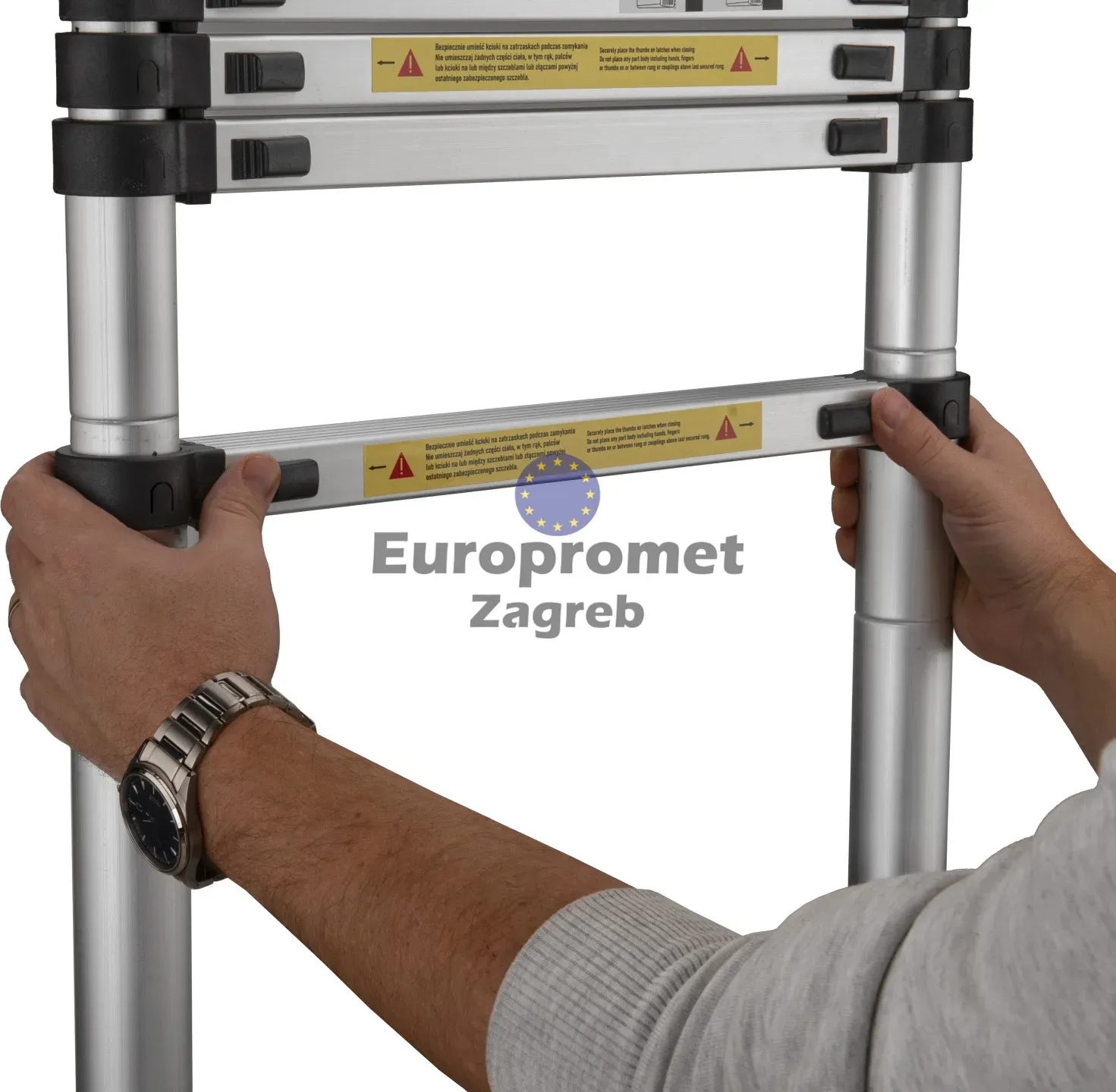 aluminijske teleskopske ljestve 4, 4m 150kg top cijena !!! - slika 8