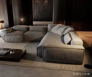 modularna garnitura freestyle 360x290cm, strukturirana tkanina - slika 3