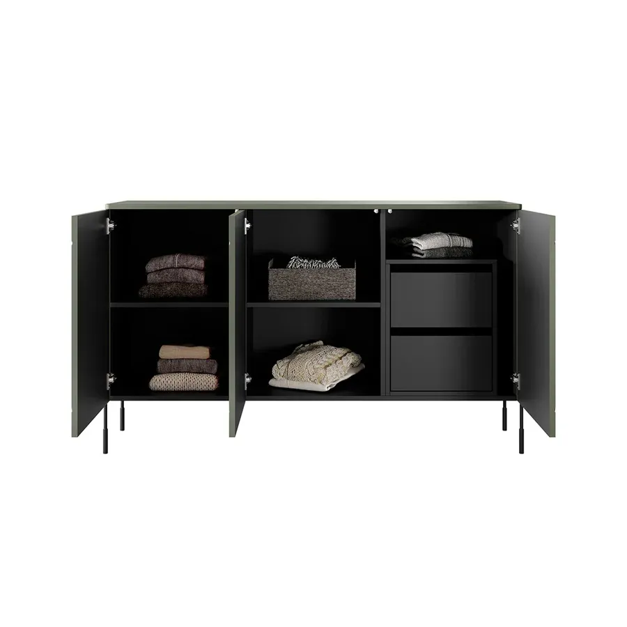 komoda sonatia 150cm, 3 vrata i 2 ladice, materijal: mdf - slika 3