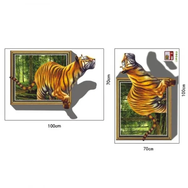 3d wall sticker tigar dimenzije 70x100cm - slika 2