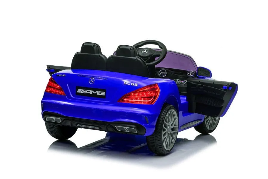 licencirani auto na akumulator mercedes sl65 s lcd - plavi/lakirani - slika 3