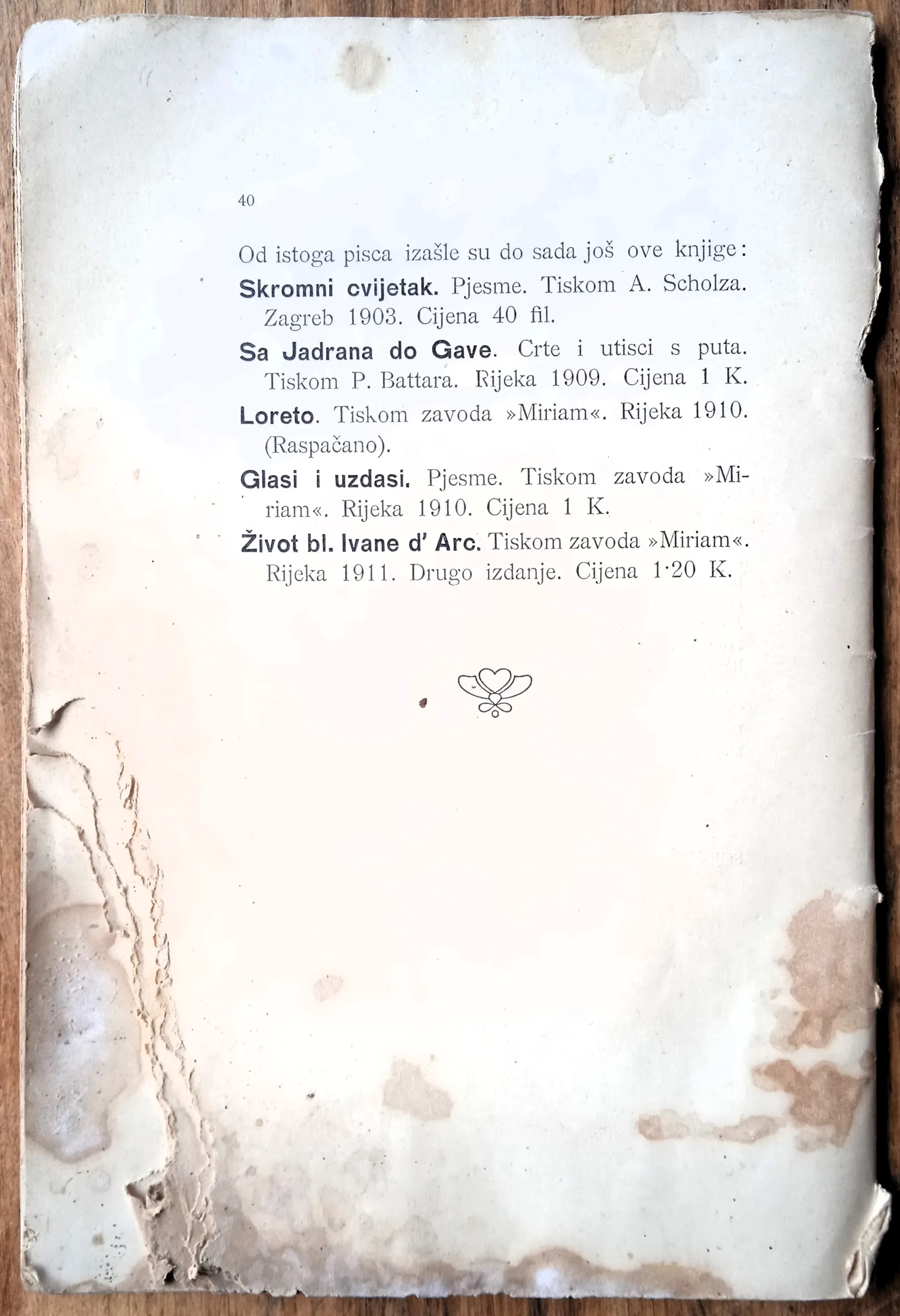 koprive crtice jakov tomasović rijeka 1912 - jako oštečena knjiga - slika 7