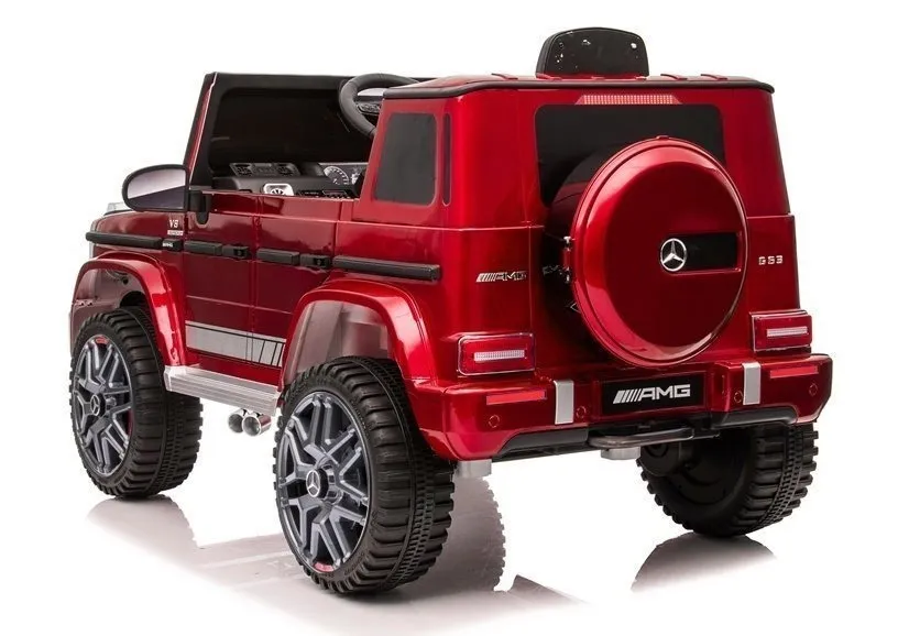 licencirani auto na akumulator mercedes g63 bbh-0002 - crveni/lakirani - slika 2