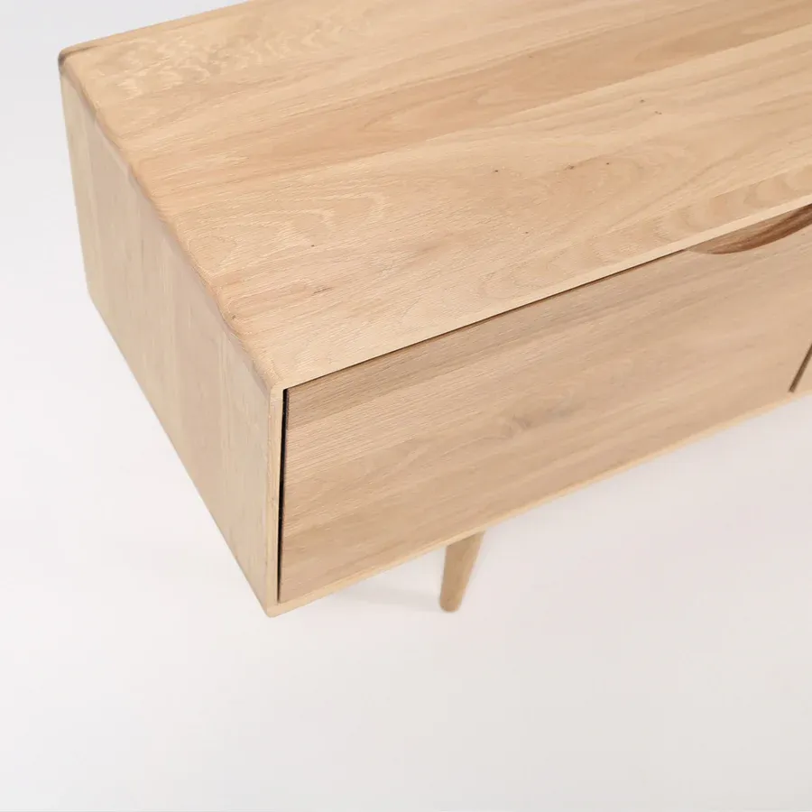 tv komoda primo bassa 160x41.5cm, materijal: puno drvo hrast - slika 6