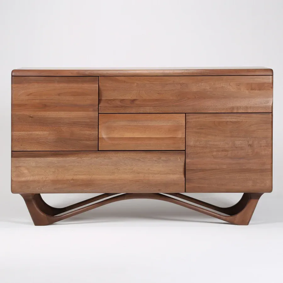 komoda antoni alto 160x96cm, materijal: puno drvo orah - slika 2