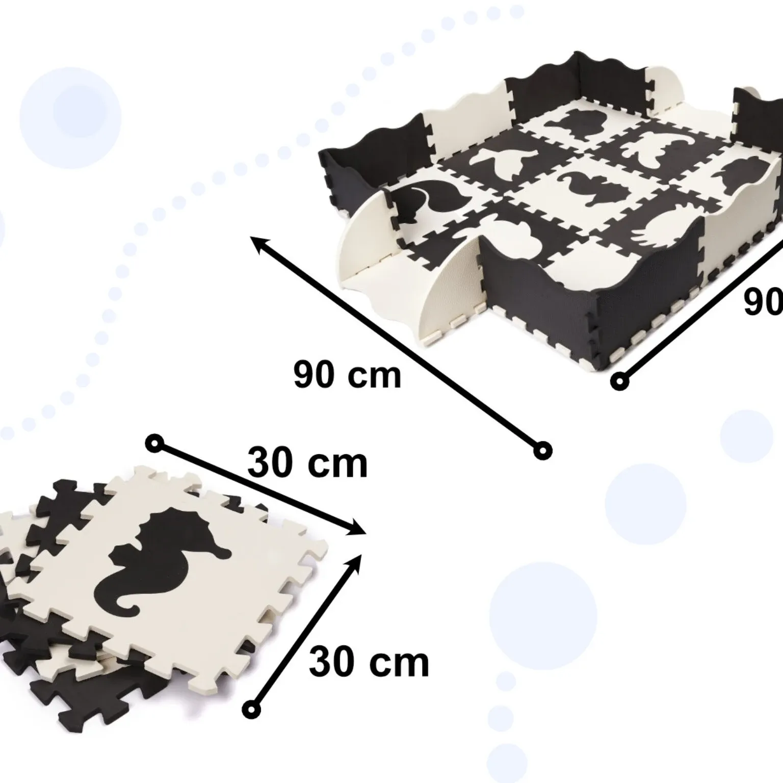edukativna podloga puzzle crno-bijele - slika 9