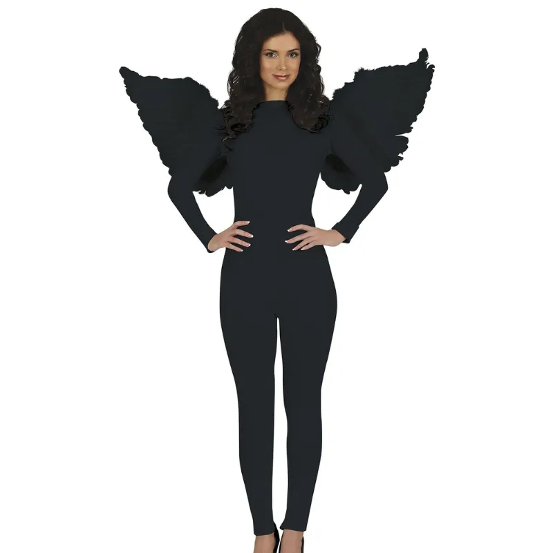 velika crna pernata krila 106 cm - slika 2
