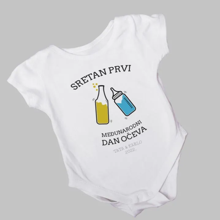 Zabavni personalizirani bodiji za bebe- Međunarodni dan očeva 2022. - Osijek