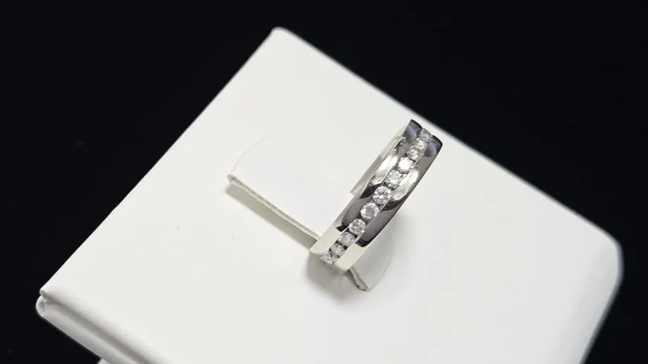 zlatni prsten s dijamantima 0.41ct 14k / r1, rate ! - slika 2