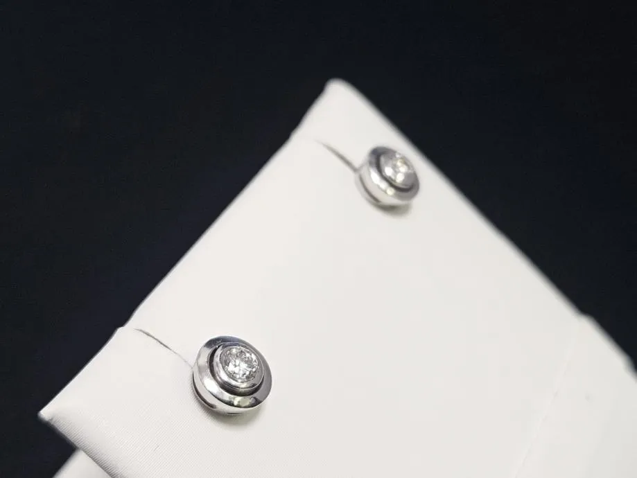 zlatne naušnice s dijamantima 0.20ct 14k / r1, rate! - slika 2