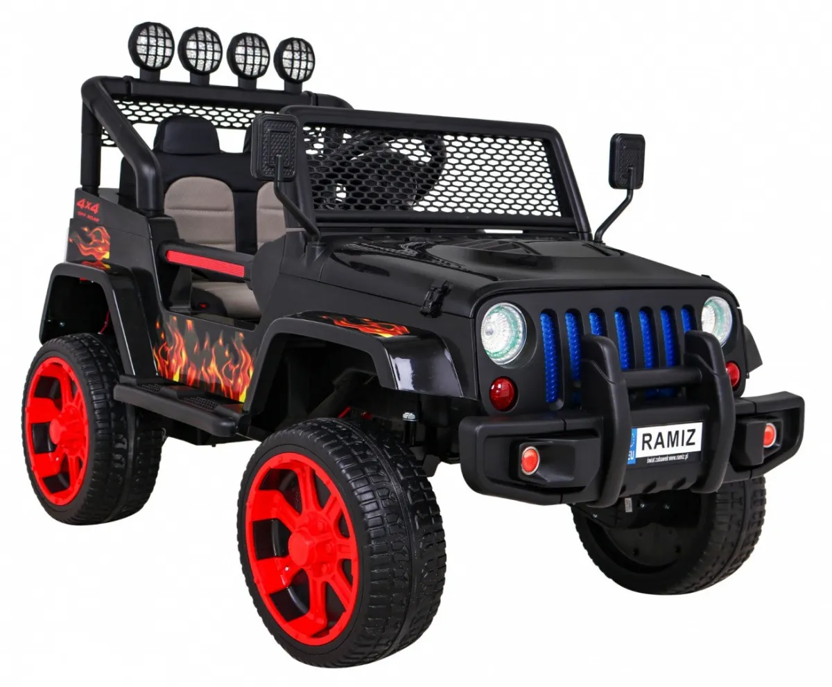 auto na akumulator new raptor drifter 4 x 4 - crni/plamen - slika 6