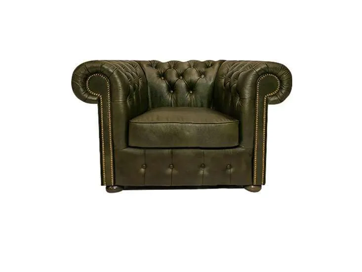 Chesterfield Fotelja Class Leather | 1-sjedište | Moss Green - Ježdovec, Zagreb