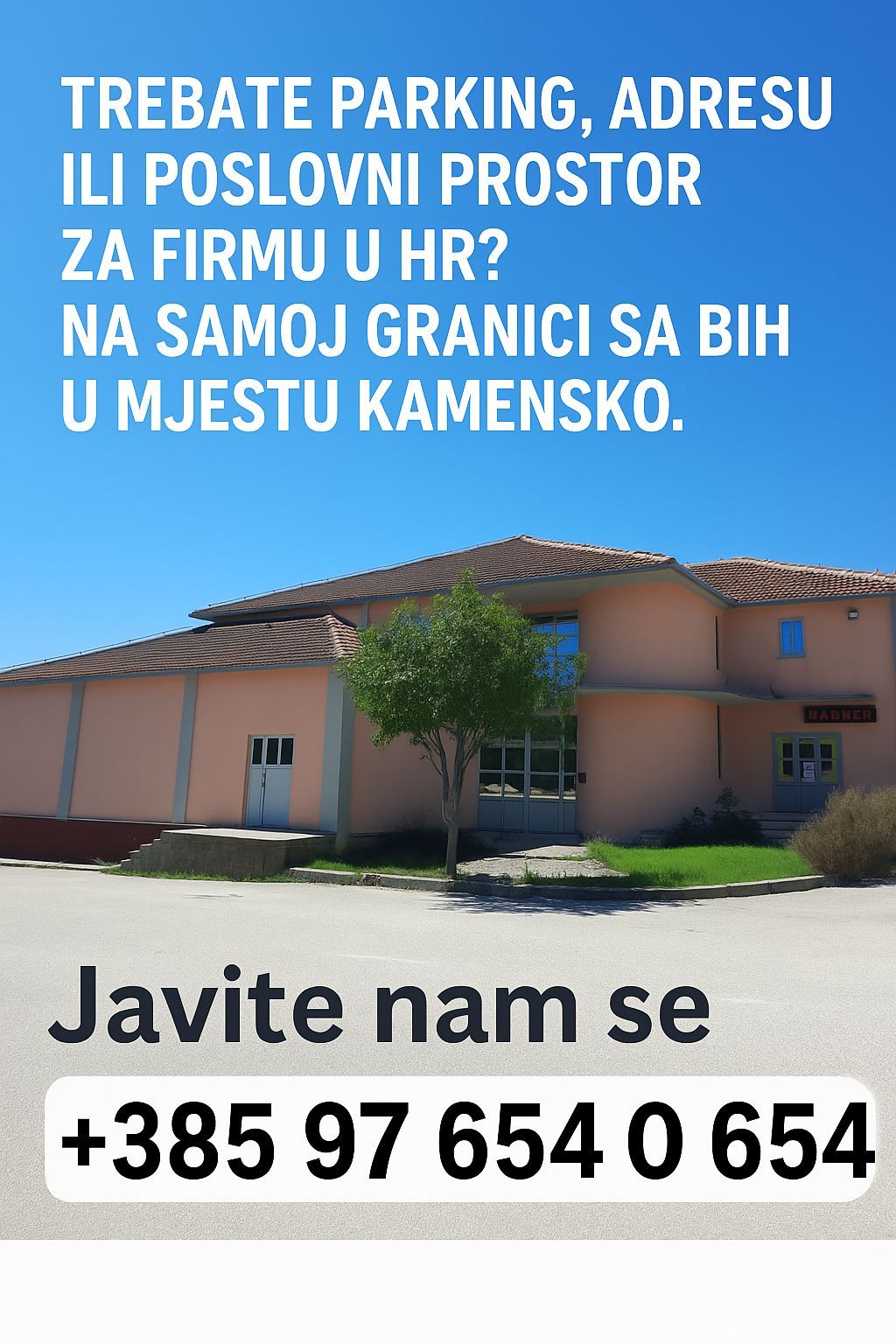 Poslovno-stambena zgrada Kamensko 768 m2 - Kamensko, Trilj