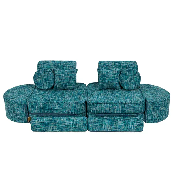 srednja modularna sofa za djecu - tangle lagoon blue plus - slika 4