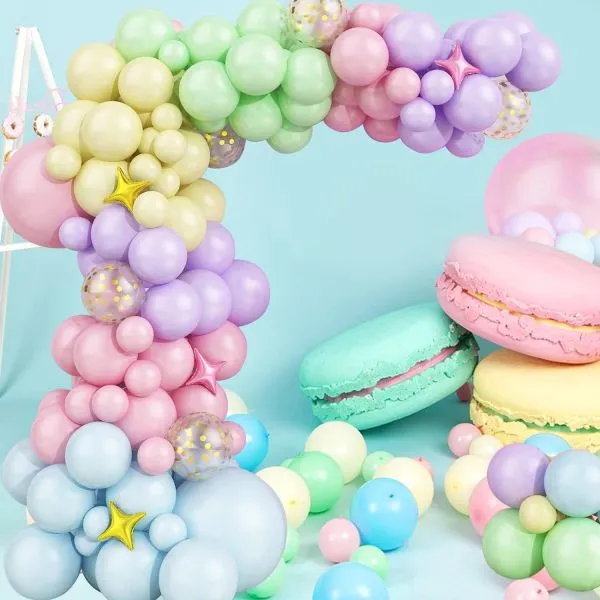 luk od balona - pastel (91 balon u setu) - slika 5