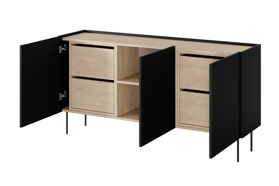 komoda desin 170cm, 3 vrata i 4 ladice, materijal: mdf - slika 5