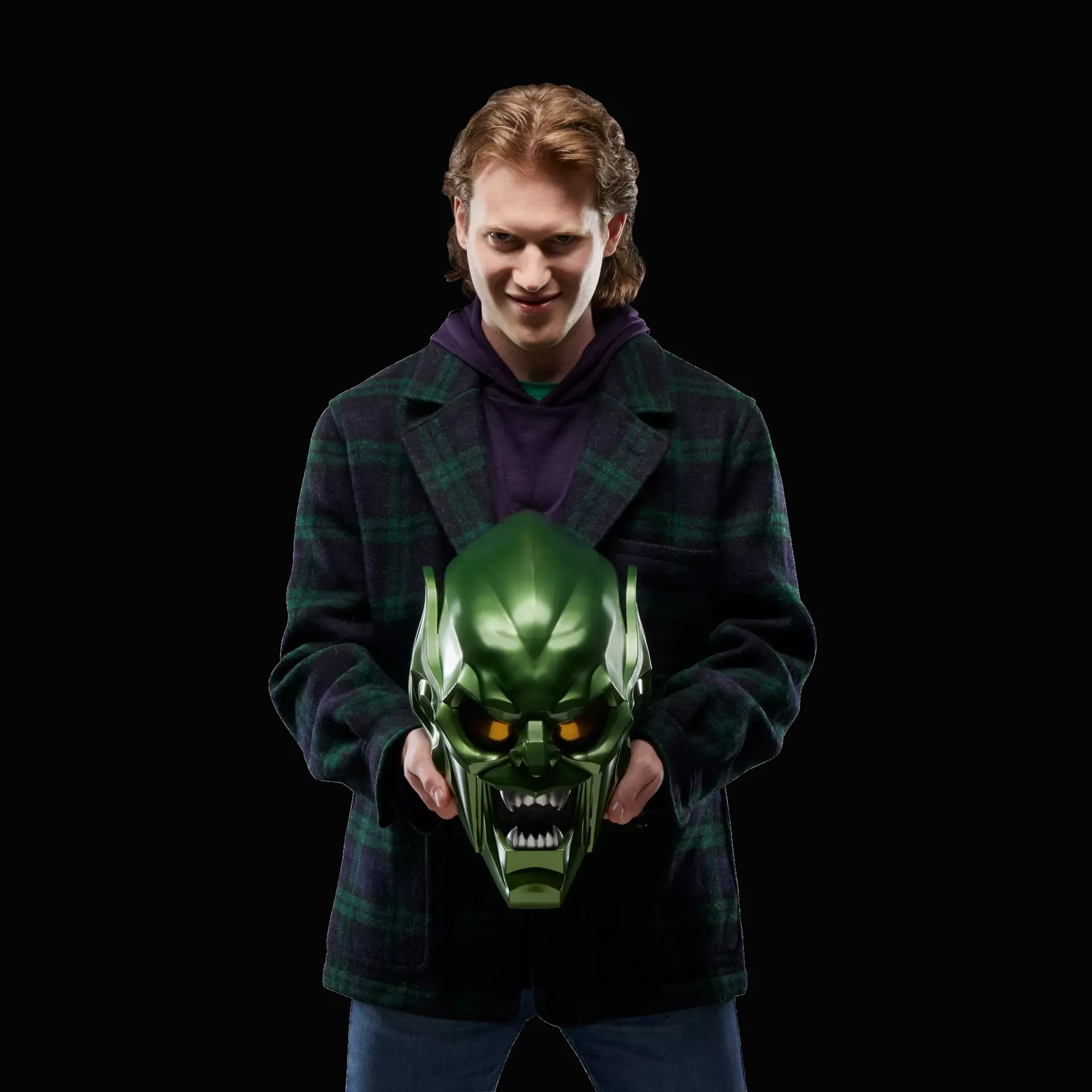 marvel legends series – green goblin premium roleplay helmet - slika 2
