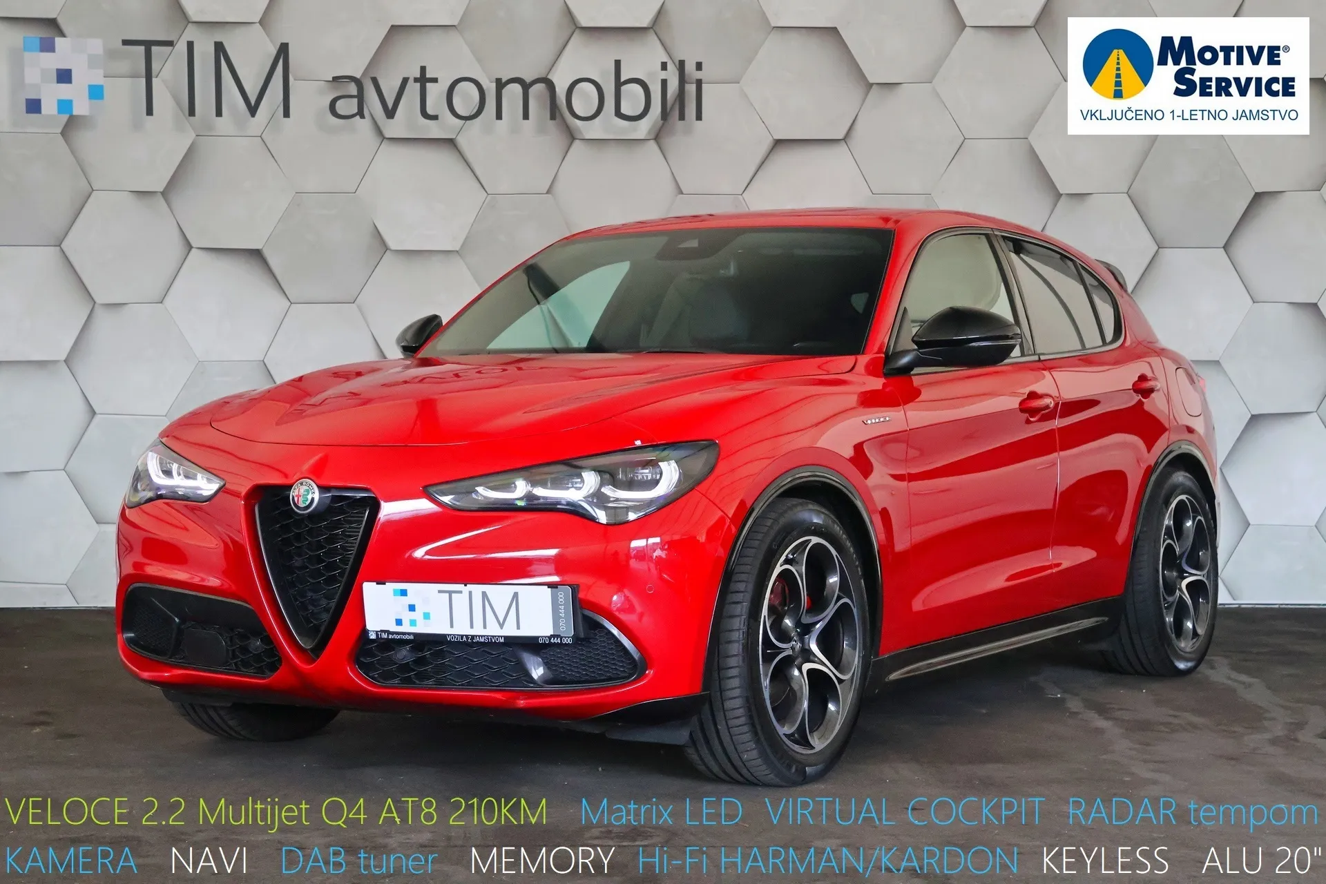 Alfa Romeo Stelvio Veloce 2.2 Multijet Q4 AT8 210KM Matrix COCKPIT - Celje