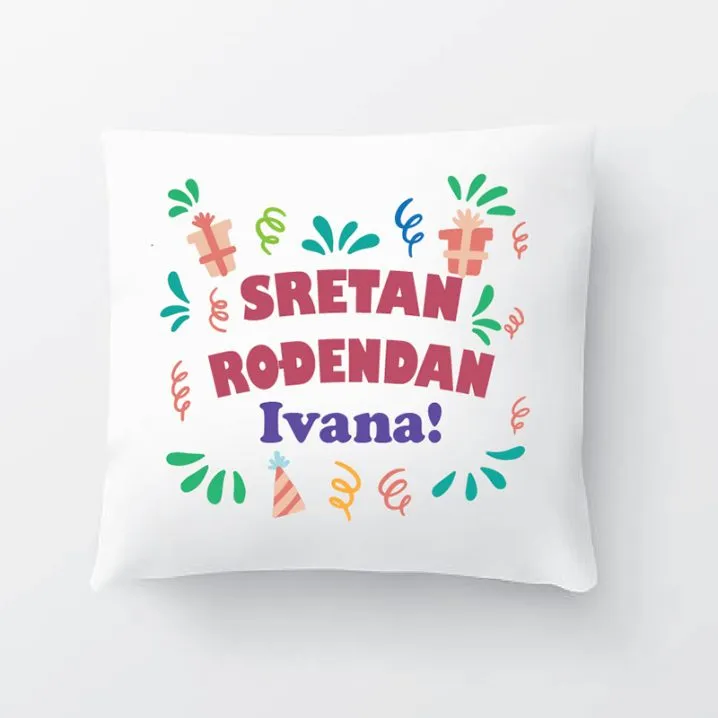 jastučić sretan rođendan 2 - slika 2