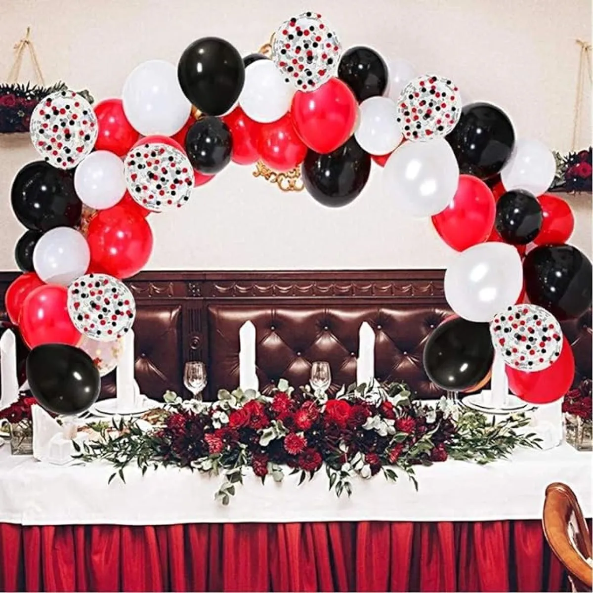 luk od balon - red and black (120 balona u setu) - slika 2