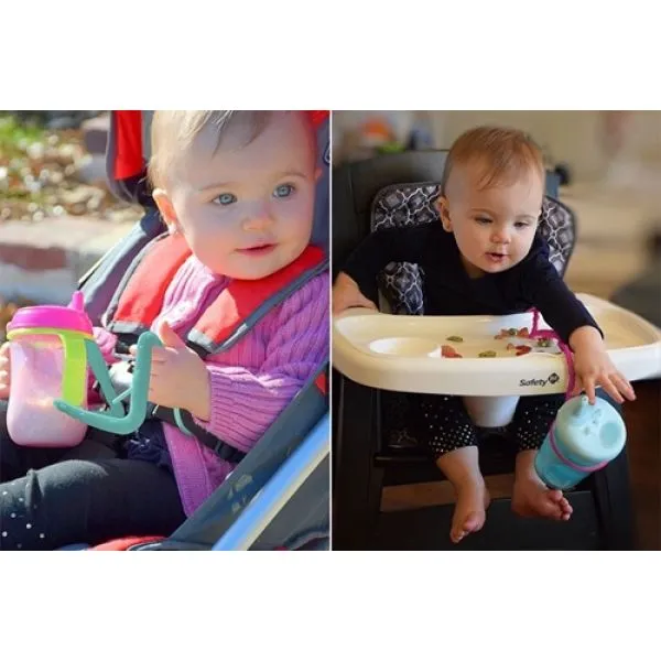 baby cup catcher - silikonska zaštitna vezica za bebine bočice, dude - slika 5