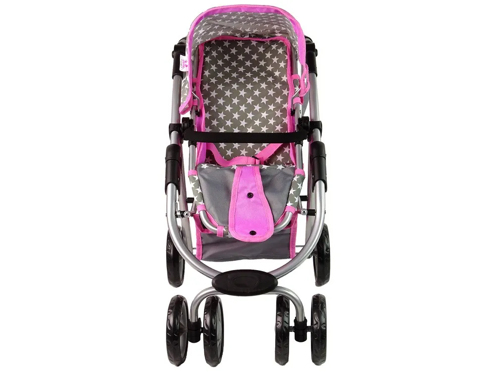 kolica za lutke carrycot bag - siva - slika 4