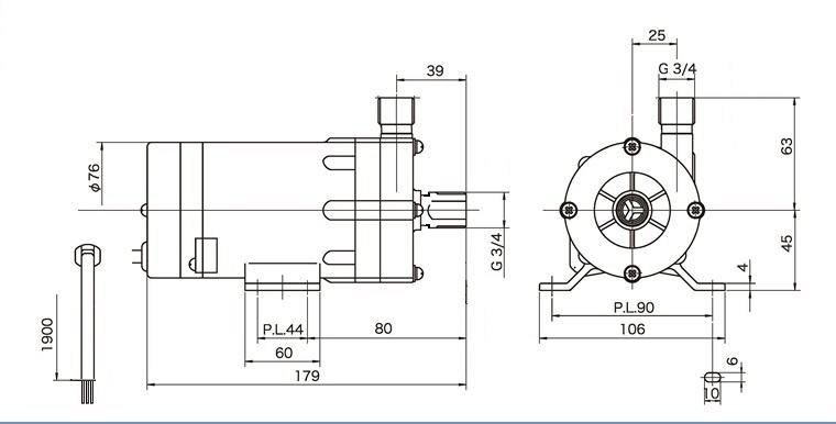 pumpa morske vode pmd-371 230v 22 l/min 5,8 gpm - slika 2