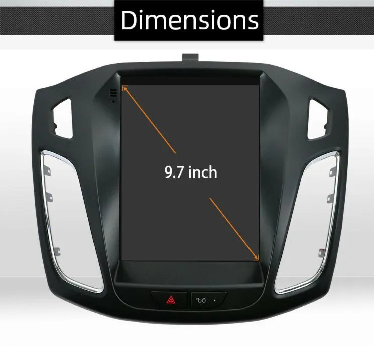 ford focus 2012 - 2017 tesla style original android gps wifi - slika 7