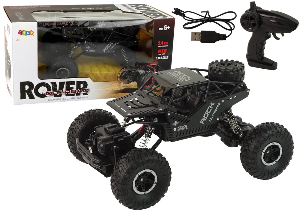 RC Rover 1:16 Car Black Remote Controlled Vehicle - Mursko Središće