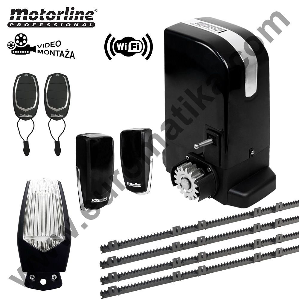 Kit za klizna dvorišna vrata Motorline 500 Bravo WiFi (VIDEO MONTAŽA) - Križevci