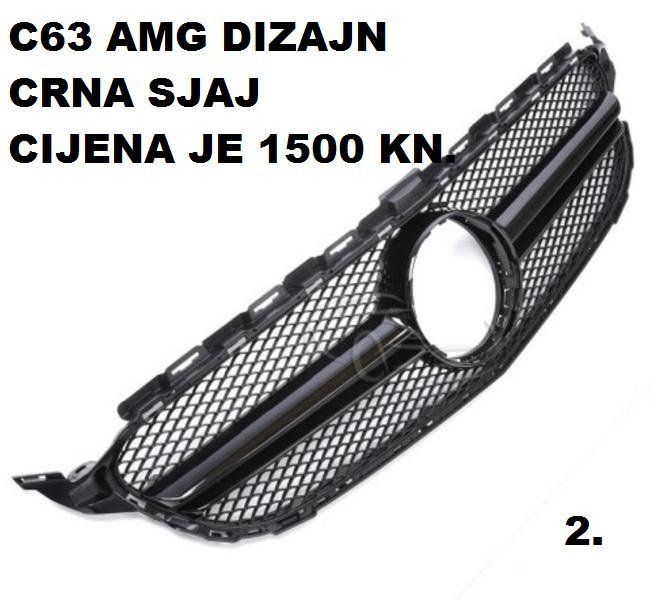 maske za mercedes benz c klasa w205 - c63 amg- diamond-gt- top izgled - slika 6