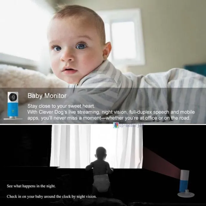 dječja baby p2p wifi kamera + detekcija gibanja + noćno - slika 2