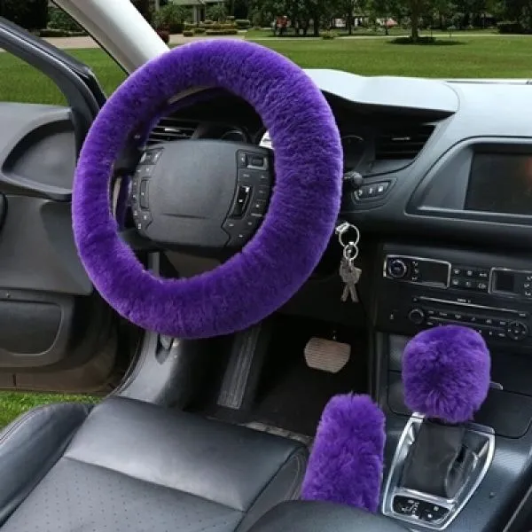 univerzalna chic plišana navlaka za automobil - 3 dijelni set - slika 6