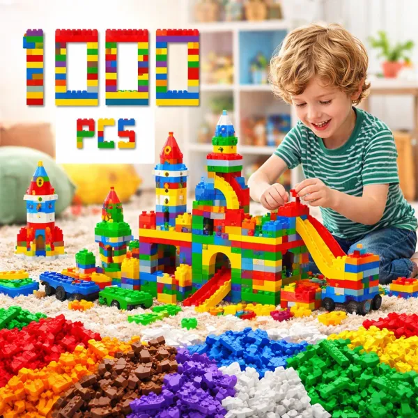 paket od 1000 raznobojnih kockica za sastavljanje - slika 7