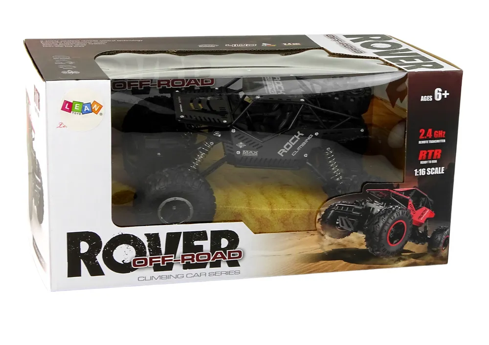 rc rover 1:16 car black remote controlled vehicle - slika 6