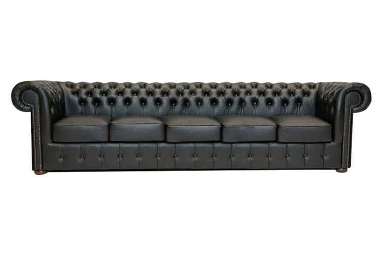 Chesterfield Garnitura Class Leather | 5-sjedišta | Shiny Black - Ježdovec, Zagreb