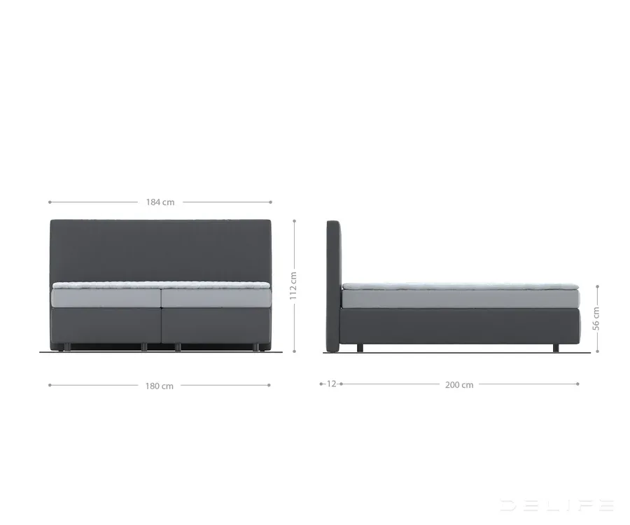 box spring krevet dream-well s madracem i nadmadracem - slika 4
