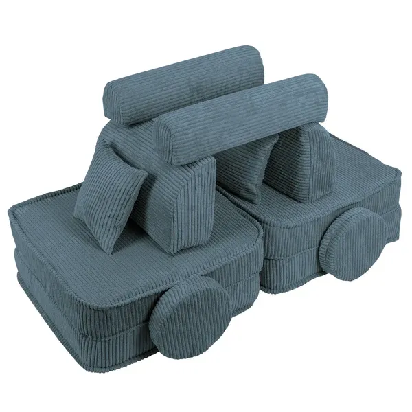 srednja modularna sofa za djecu - estetska tirkizna - slika 3