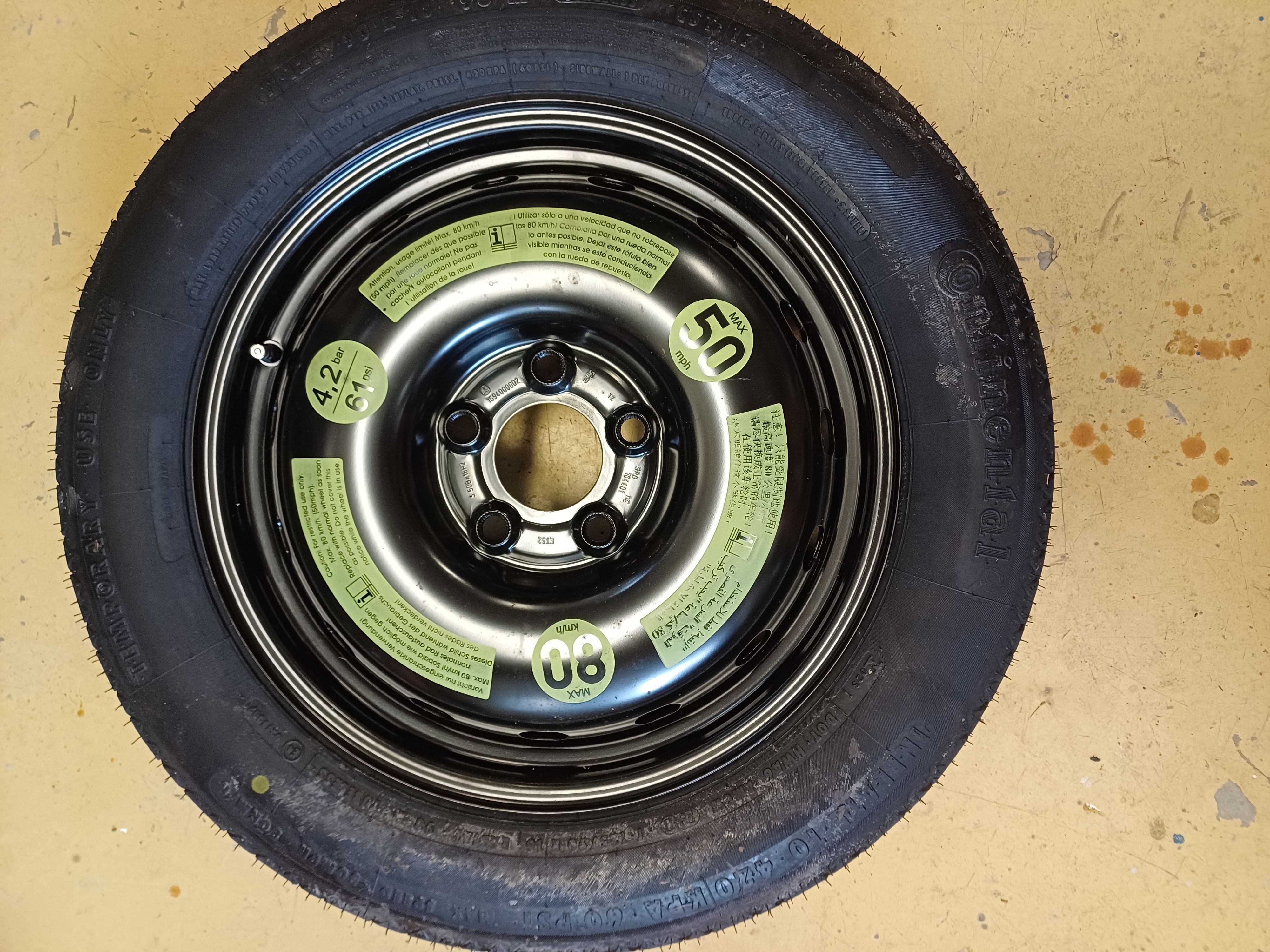 rezervni kotač za mercedes 16'' rupe 5x112, 1 kom.tanka izvedba - slika 2