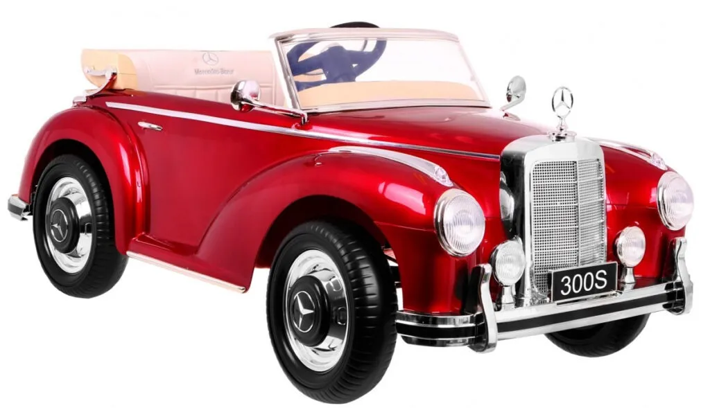 licencirani auto na akumultor mercedes benz 300s retro - crveni - slika 7