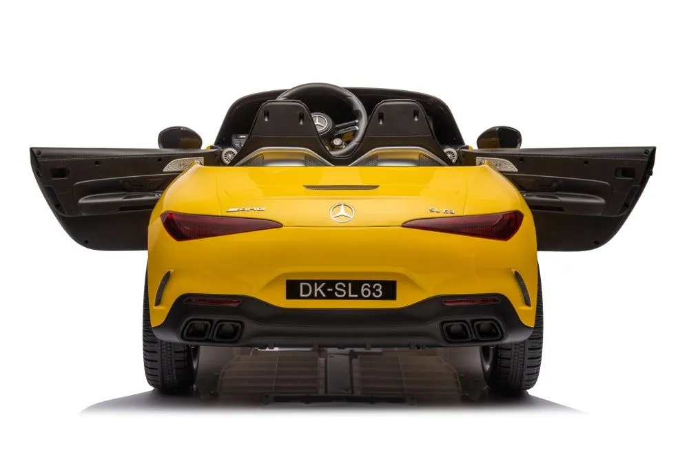 licencirani auto na akumulator mercedes amg sl63 - žuti/lakirani - slika 12