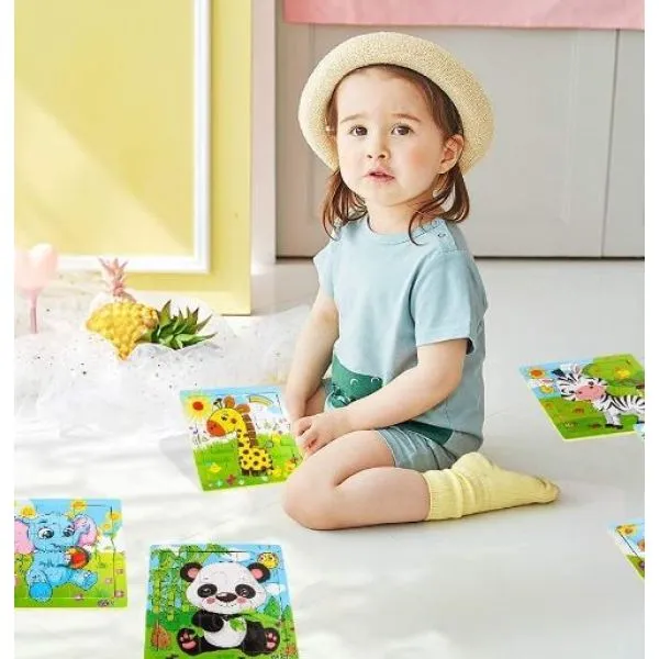 paket 5x drvene puzzle za djecu mix modela - slika 5