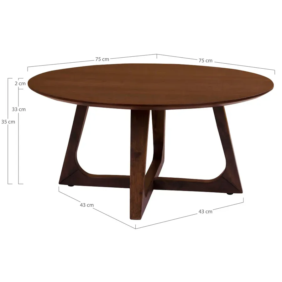 klub stolić hellerup, materijal: mdf, orah furnir - slika 3