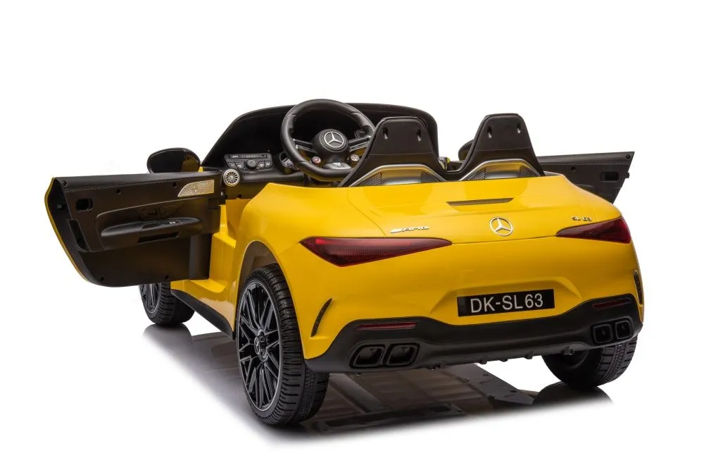 licencirani auto na akumulator mercedes amg sl63 - žuti/lakirani - slika 13