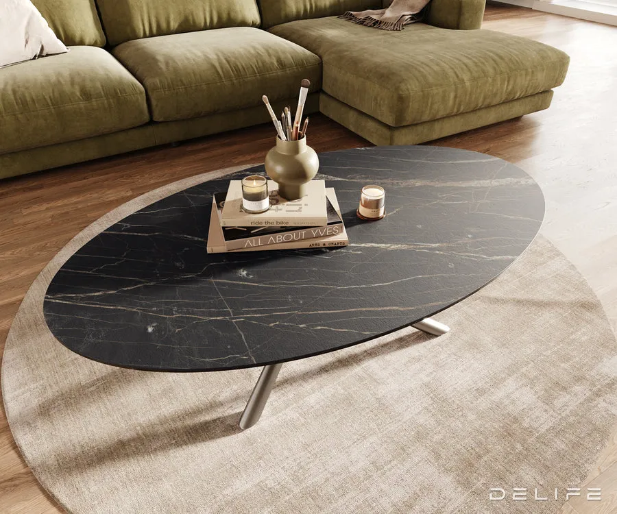 klub stolić edge 140x80cm, materijal: keramika laminam noir desir - slika 4