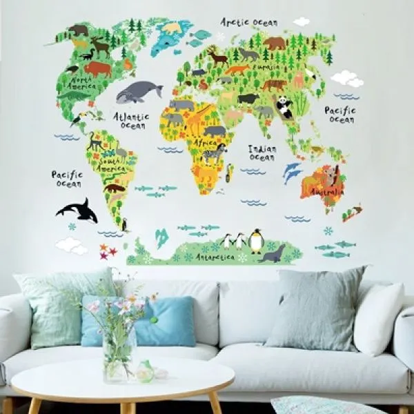 dječja zidna naljepnica - animal world (svijet životinja) 60*90cm - slika 3