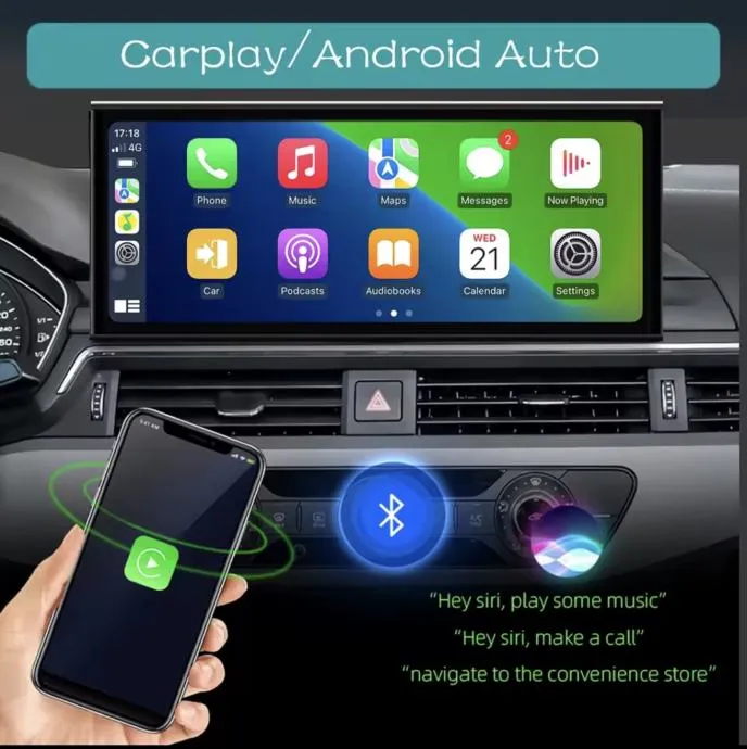 audi a4 a5 original android 12,3" multimedija carplay navigacija kamer - slika 7