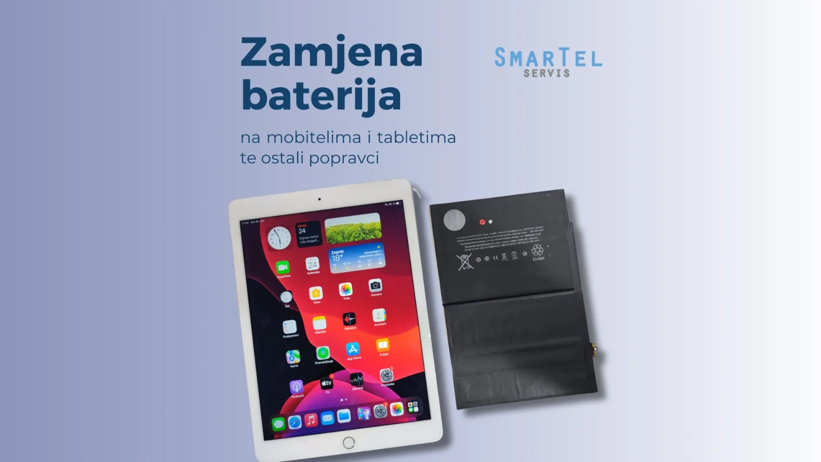 Zamjena baterija na mobitelima i tabletima - Zagreb