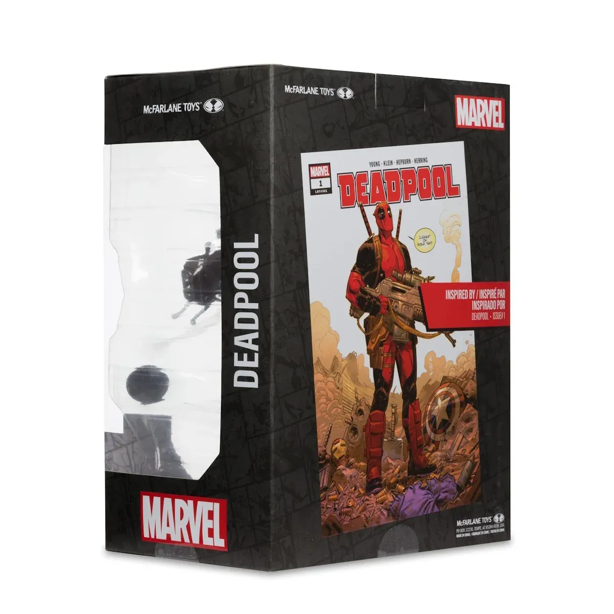 mcfarlane marvel – deadpool (grey suit chase) figura, 27cm + strip - slika 10